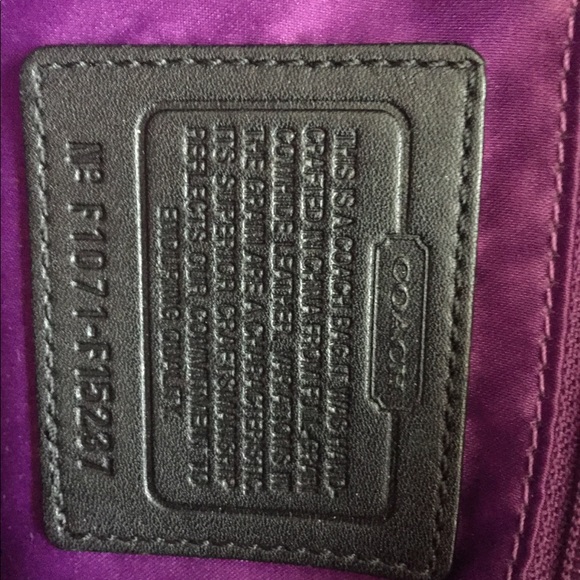 Coach Black Leather Studded Handbag - Picture 4 of 5